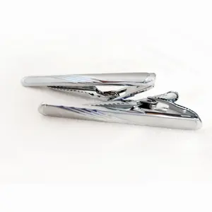 Hot selling silver plated custom tie bars bow tie clip for man