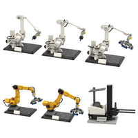 Modèle de chariot élévateur en blocs de construction personnalisés, kit de briques d'ingénierie pour véhicule de construction DIY, jouet éducatif, souvenir en gros pour garçon
