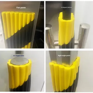 פס הגנה מגומי בצורת L, צהוב-שחור, נגד התנגשויות, דביק עצמית, ידידותי לסביבה, מסוג NBR, לשימוש תעשייתי, להגנה על פינות במוסכים. - Product Image 3