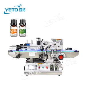 Desktop automatic small round bottle labeling machine for wine bottle tin cans labeling sticker equipment