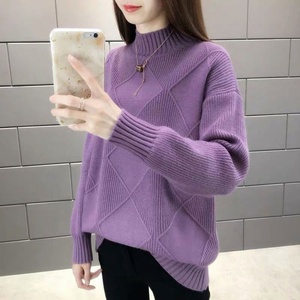 Pullover <strong>Sweater</strong> Ladies Thick Top <strong>Knitted</strong> Polyester Fall Winter Comfortable Breathable Shirt - Product Image 5
