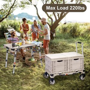 Chariot <span class=keywords><strong>de</strong></span> <span class=keywords><strong>camping</strong></span> pliable 3 en 1 en aluminium durable PP TPR avec pieds réglables en hauteur pour une utilisation en extérieur - Product Image 6