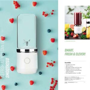 Exprimidor fresco al aire libre 380Ml vidrio 4 cuchillas USB recargable Personal Smoothie <span class=keywords><strong>Mini</strong></span> <span class=keywords><strong>licuadora</strong></span> portátil - Product Image 3