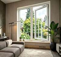 Fenêtres à battants en vinyle au design moderne avec double vitrage en verre trempé, insonorisées, certifiées Energy Star