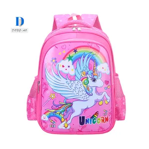 Hina-mochila barata con dibujos de unicornios para niños y niñas, morral de 38cm