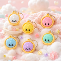 Porte-clés anti-stress en PVC souple pour filles, motif mini-boulette kawaii, jouet sensoriel à presser, breloque de sac, 14+