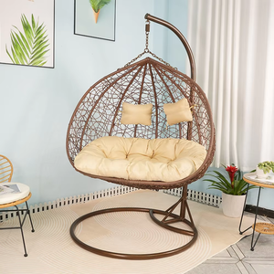 <span class=keywords><strong>Hamac</strong></span> de camping moderne <span class=keywords><strong>pour</strong></span> l'extérieur, <span class=keywords><strong>chaise</strong></span> suspendue avec base en acier, double siège - Product Image 3