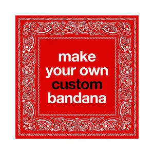 Multifunctional Bandana Colourful Custom Square Fabric Printed Headwear Classic Custom Bandanas Logo