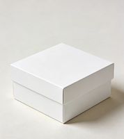 Boîte en carton rigide blanc lisse, carton épais, fermeture sécurisée pour l'emballage de cadeaux et la présentation de produits