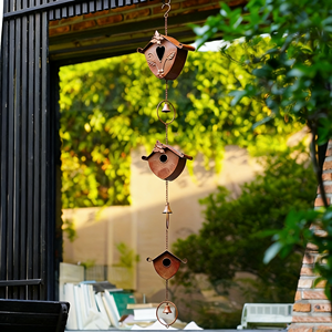 Catena Decorativa Retrò in Metallo a Forma di <span class=keywords><strong>Cuore</strong></span> con Campanelli per Cortile - Product Image 1