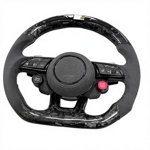 Volante de fibra de carbono forjado de alta gama con iluminación LED y cuero, compatible con <span class=keywords><strong>Audi</strong></span> A3/A4/A5/A6/A7/A8/Q5/Q7/<span class=keywords><strong>TT</strong></span>/RS3-RS6/B8B9/C7C8 - Product Image 3