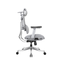 Chaise de bureau à dossier haut avec appuie-tête multi-positions, soutien lombaire indépendant et siège coulissant pour le bureau à domicile
