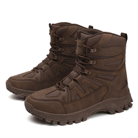 Bottes tactiques montantes en cuir et maille respirante, semelle en caoutchouc améliorée, pour la randonnée et l'escalade, taille 47 homme, directement de l'usine