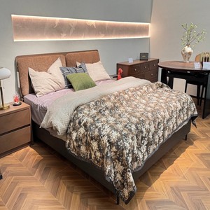 Ensemble de couvre-lit en chenille lavable, taille king, cadre en bois massif pour hôtel, appartement, garantie 10 ans - Product Image 6