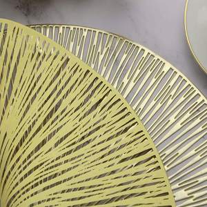 Tabletex oro lusso PVC tovaglietta stampata ad iniezione per Hotel/Wedding occasione Placemat - Product Image 5