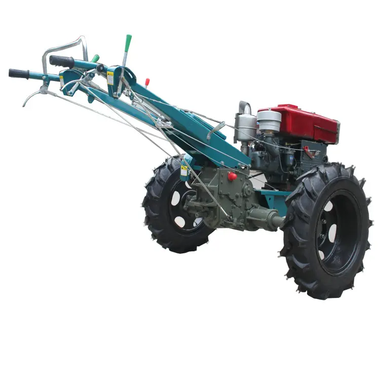 2021 precio bajo caminando Tractor maquinaria agrícola Mini Tractor 15HP Tractor de dos ruedas implementa con Rotary Tiller precio