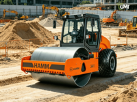 Rouleau vibratoire à tambour unique HAMM 3411 de 14 tonnes, modèle 2023, moteur 110 kW, EPA |   Compacteur de sol avec moteur EURO 5