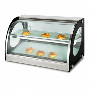 Vitrina Comercial con Calefacción para Exhibición de Alimentos, 30-80°C, 220V, 350W, para Panadería, Cafetería, Restaurante, Buffet - Product Image 1