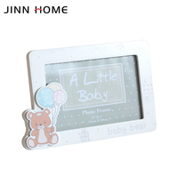 Bingkai Foto Bayi Jinnhome Laris Manis 4x6 Kayu MDF Cetak UV Gambar Beruang Kartun