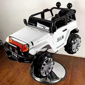 Sillón de peluquería infantil con forma de coche, silla elevadora eléctrica de juguete con diseño de dibujos animados para cortar el pelo, cama para lavar el cabello - Product Image 3