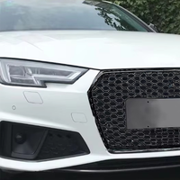 Nouvelle calandre avant nid d'abeille de haute qualité style PNB RS4, cadre chromé ABS, maille noire, pour Audi A4 S4 B9 2017-2019, installation facile