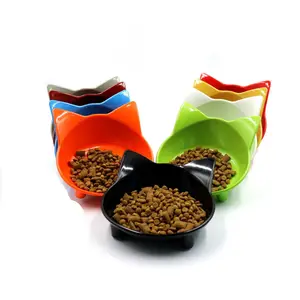 Melamine Pet Dog Cat Shape Non Slip Feeding Cute Kitten Pet Bowls Unique Cat Food Bowl