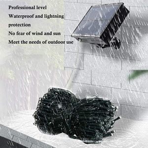 Guirlandes solaires de Noël pour extérieur, IP65, étanches, LED, télécommande, 8 modes d'éclairage, certifiées CE/RoHS, éclairage féérique - Product Image 4