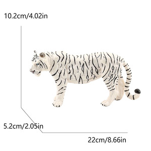 Modèle de simulation de tigre blanc transfrontalier, jouet éducatif en PVC, représentant un tigre de Sibérie du Nord-Est, pour l'apprentissage cognitif des jeunes. - Product Image 4
