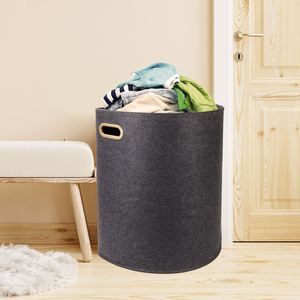 Triple Beige Foldable <b>Laundry</b> Hamper <b>with</b> <b>Lid</b> and Wheels Practical Product for Organization - Product Image 1