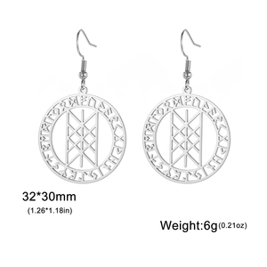 Pendientes Colgantes con Runas Vikingas para Mujeres y Niñas, Acero Inoxidable, Joyería con Amuleto del Tejido Nórdico del Wyrd, Regalo para el Día de San Valentín - Product Image 6