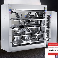 Grands ventilateurs axiaux d'extraction de 36 et 50 pouces avec pales en acier inoxydable, double roulement à billes, pour usage industriel et avicole