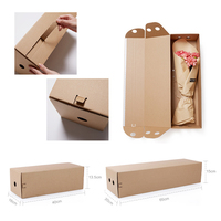 Boîte en Carton ondulé avec grande fermeture éclair, emballage de plantes à fleurs, expédition postale, 50 pièces