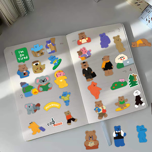 NOUVEAU Lot de 100 autocollants mignons Dailylike Bear Graffiti pour bouteilles d'eau, voitures, guitares, pour adultes, enfants et adolescents - Product Image 5