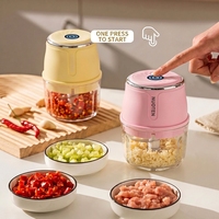 Elektrische groentehakker mini-voedselprocessor USB oplaadbaar knoflook-vleesmolen uienhakker keuken gadget