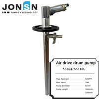 Pompe à fût pour liquides chimiques SS316, pompe à impulsion pneumatique, pompe à fût électrique