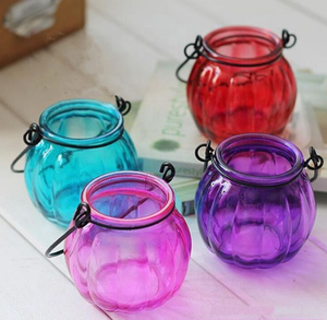Đế nến tealight hình bí ngô màu nâu có tay cầm, có thể tái sử dụng, trang trí nhà cửa Halloween - Product Image 6