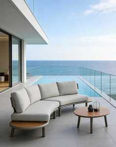 <span class=keywords><strong>Set</strong></span> di Divani <span class=keywords><strong>da</strong></span> Esterno <span class=keywords><strong>in</strong></span> Alluminio di Lusso Moderno con Tavolino, Arredamento Direttamente dalla Fabbrica per <span class=keywords><strong>Giardino</strong></span>, Balcone <span class=keywords><strong>e</strong></span> Resort - Product Image 6