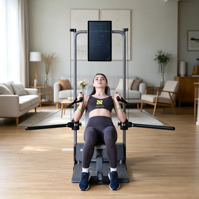 GYMAPTUS Smart Home Gym with Built-in Touch Screen and All-in-One Solution for Muscle Building Digital Home Fitness System