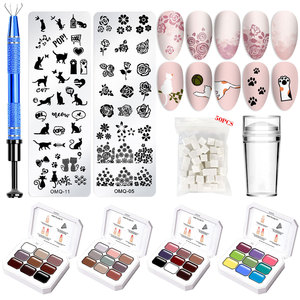 Set de Esmalte de <span class=keywords><strong>Uñas</strong></span> en Gel con Estampado de Patrón Floral Degradado Estilo Chino - Product Image 1