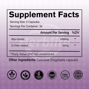 Compléments alimentaires végétaliens à vente chaude OEM ODM Myo-inositol D-chiro-inositol en capsules pour femmes - Product Image 2