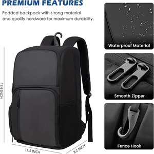 Sac de sport multifonctionnel portable pour raquettes, grande capacité avec compartiment à chaussures, sac de pickleball en nylon Oxford 600D - Product Image 1