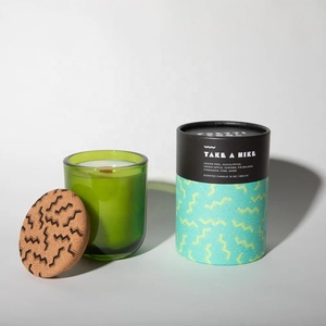 Rắn tông nhà hương thơm xi lanh Kraft ống giấy <span class=keywords><strong>container</strong></span> nến thủy tinh lọ tùy chỉnh bao bì hộp - Product Image 6