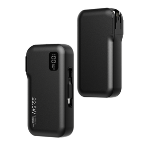 STW Câble et prise intégrés 22.5W 10000mAh <span class=keywords><strong>Powerbank</strong></span> rétractable personnalisé Ac <span class=keywords><strong>220v</strong></span> Chargeur portable Power Bank Station - Product Image 6