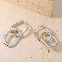 Nouvelles boucles d'oreilles pendantes simples en argent massif pour femme, bijoux en argent sterling 925 pour fille