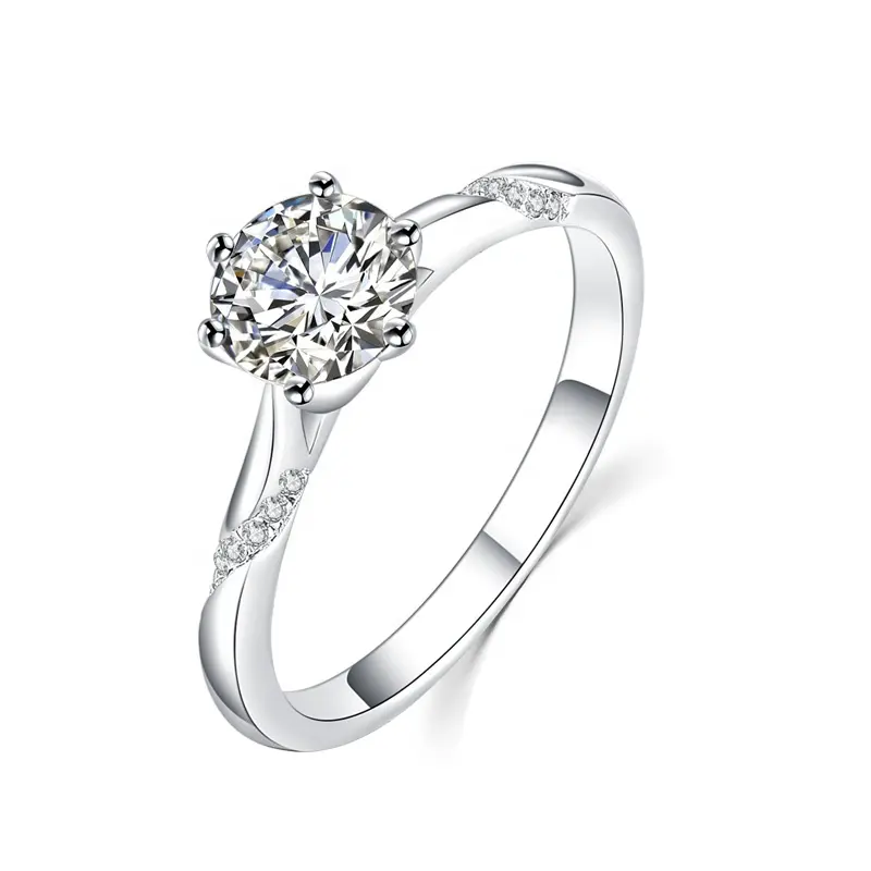 PUSHI último diseño de anillos de plata de ley 925 anillo de compromiso anillo ajustable de las mujeres de la joyería
