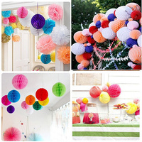 Boules en papier nid d'abeille DIY de 25 cm, boules de fleurs suspendues, boules en papier assorties pour les fêtes, les mariages, les anniversaires, les événements, la décoration