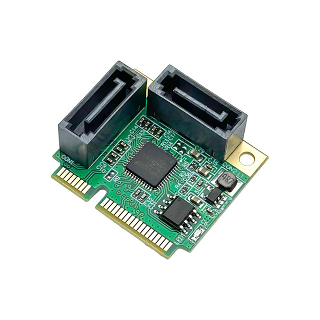 Mini PCIe to 2-Port SATA III 6Gbps Expansion Card PCIe 2.0 X1 SATA Controller Adapter for SSD HDD Support RAID