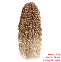 Pour les fournisseurs d'usine en gros : Extension de cheveux synthétiques Ariel pour tressage, résistants à la chaleur, ondulations profondes, longues torsades, pour tissage.