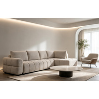 Sofá Cama de Terciopelo de Dos Plazas de Alta Calidad The Leader Wholesale, Sofá Cama Fijo para Apartamento, Muebles para el Hogar