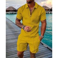 Vêtements d'été à la mode pour hommes T-shirts imprimés décontractés Shorts Ensemble deux pièces Shorts d'été pour hommes